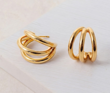 Load image into Gallery viewer, Stainless Steel Layered Tube Earrings