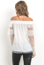 Load image into Gallery viewer, Lace Off Shoulder Top