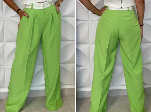 Green Tailored Pants