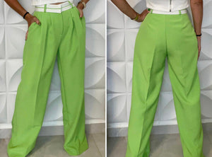 Green Tailored Pants