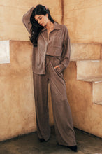 Load image into Gallery viewer, Pleated Textured  Taupe Set