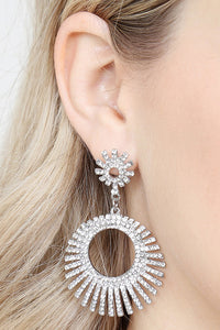 Silver Sunburst Earrings