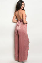 Load image into Gallery viewer, Mauve Satin Jumpsuit