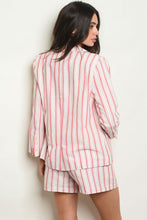 Load image into Gallery viewer, Stripes Blazer and Shorts Set