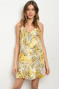 Yellow Print Dress