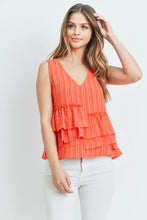 Load image into Gallery viewer, Ruffle Orange Top