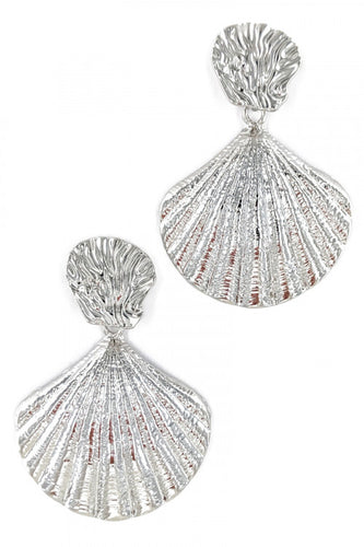 Silver Sea Shell Earrings