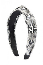 Load image into Gallery viewer, Silver Snake Print Headband