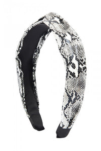 Silver Snake Print Headband