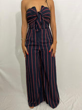Load image into Gallery viewer, Strapless Navy Jumpsuit