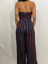 Load image into Gallery viewer, Strapless Navy Jumpsuit