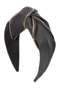 Gold Chain Black Headband