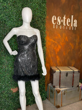 Load image into Gallery viewer, Black Sequin Dress