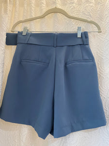 Blue High Waisted Shorts