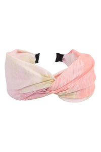 Pink KNOTTED FABRIC COATED HEAD BAND