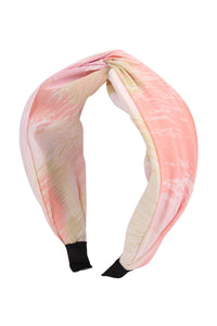 Pink KNOTTED FABRIC COATED HEAD BAND