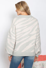 Load image into Gallery viewer, Heather Gray Animal Print Sweater